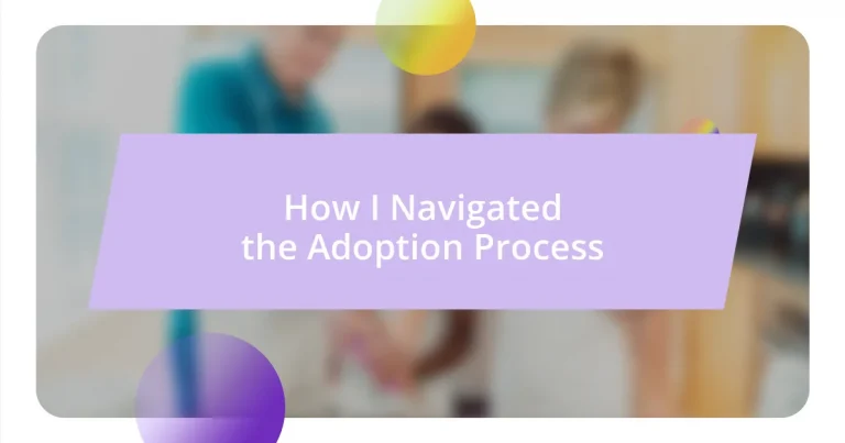 How I Navigated the Adoption Process