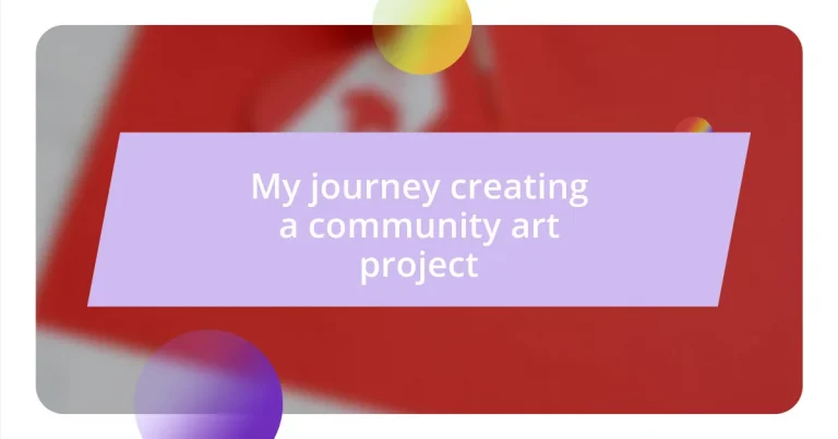 My journey creating a community art project